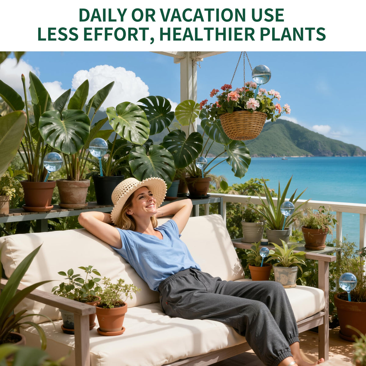 Soilagua vacation watering solution for plant care away from home