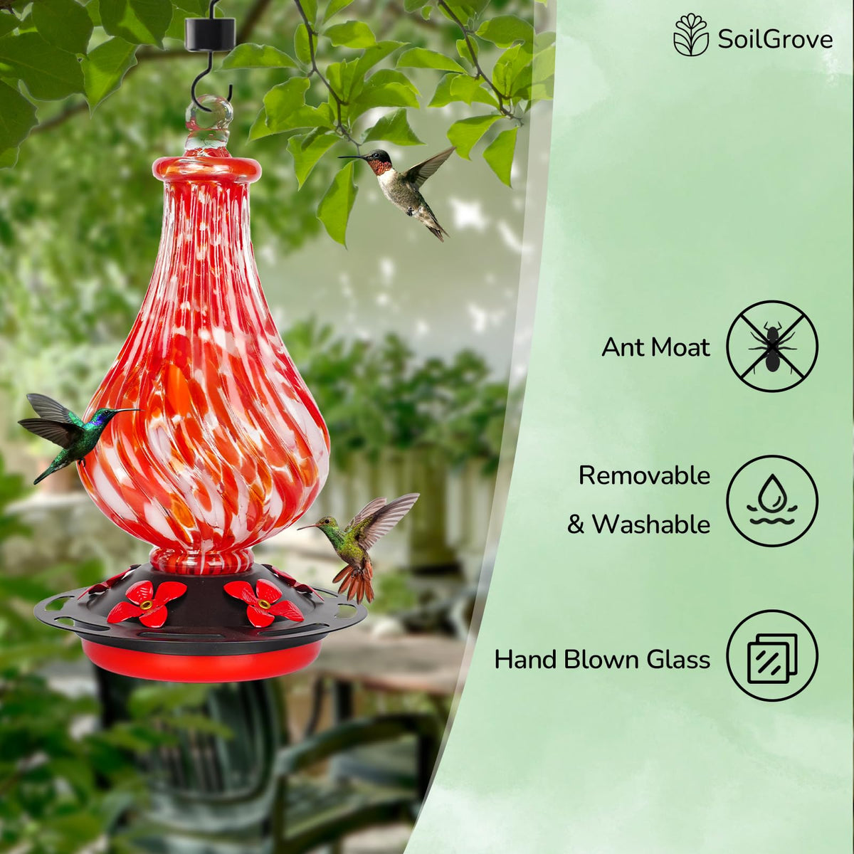 SOILGROVE five-port hanging feeder for outdoor feeding