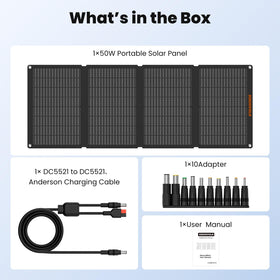 Sokiovola 50W camping RV-energy, reliable off-grid solar charging.