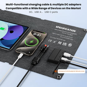 Sokiovola 50W USB-C port active, fast charging for devices on the go.