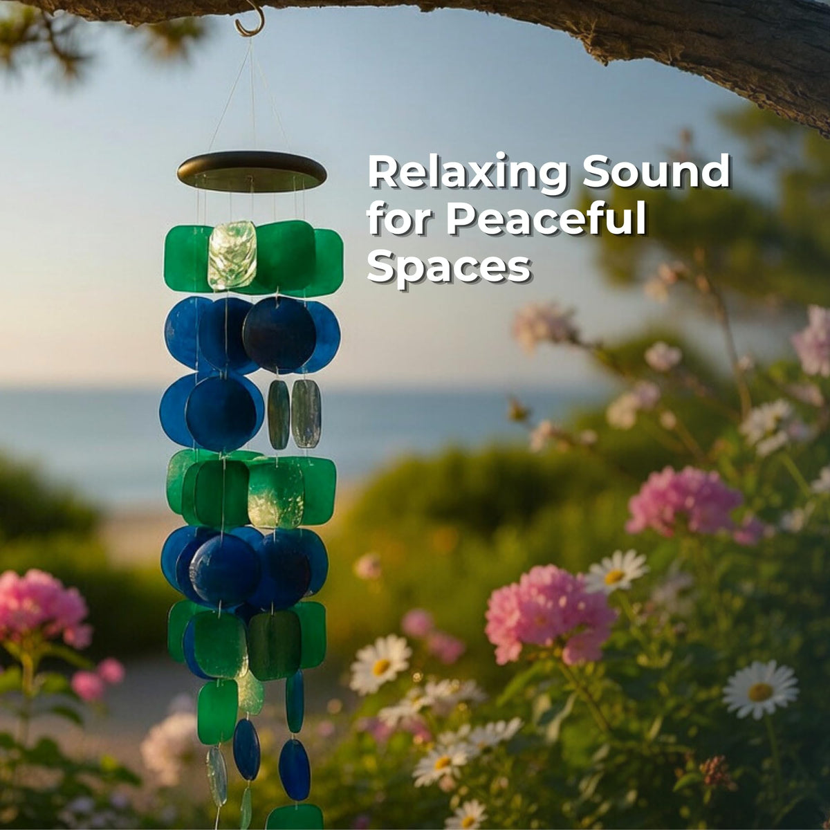 Solange & Frances capiz wind chimes make thoughtful gifts for Mother's Day.