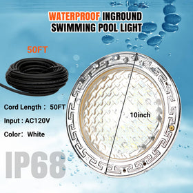 SOLAR SPORTS pool light with 50 ft cord enables flexible installation and reliable brightness