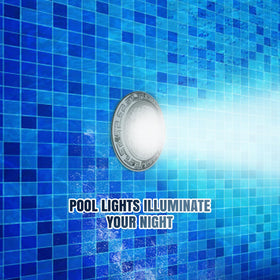 SOLAR SPORTS cold white LED creates a crisp pool ambiance and enhanced water clarity
