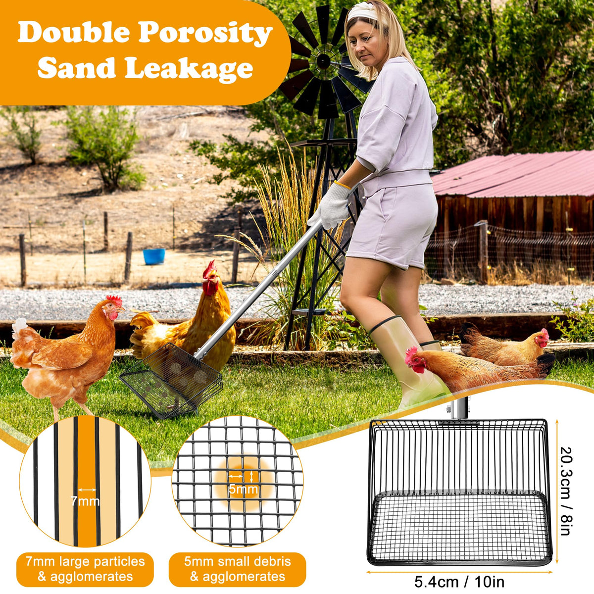 Solaradgy coop cleaning gloves provide non-slip comfort during cleanup