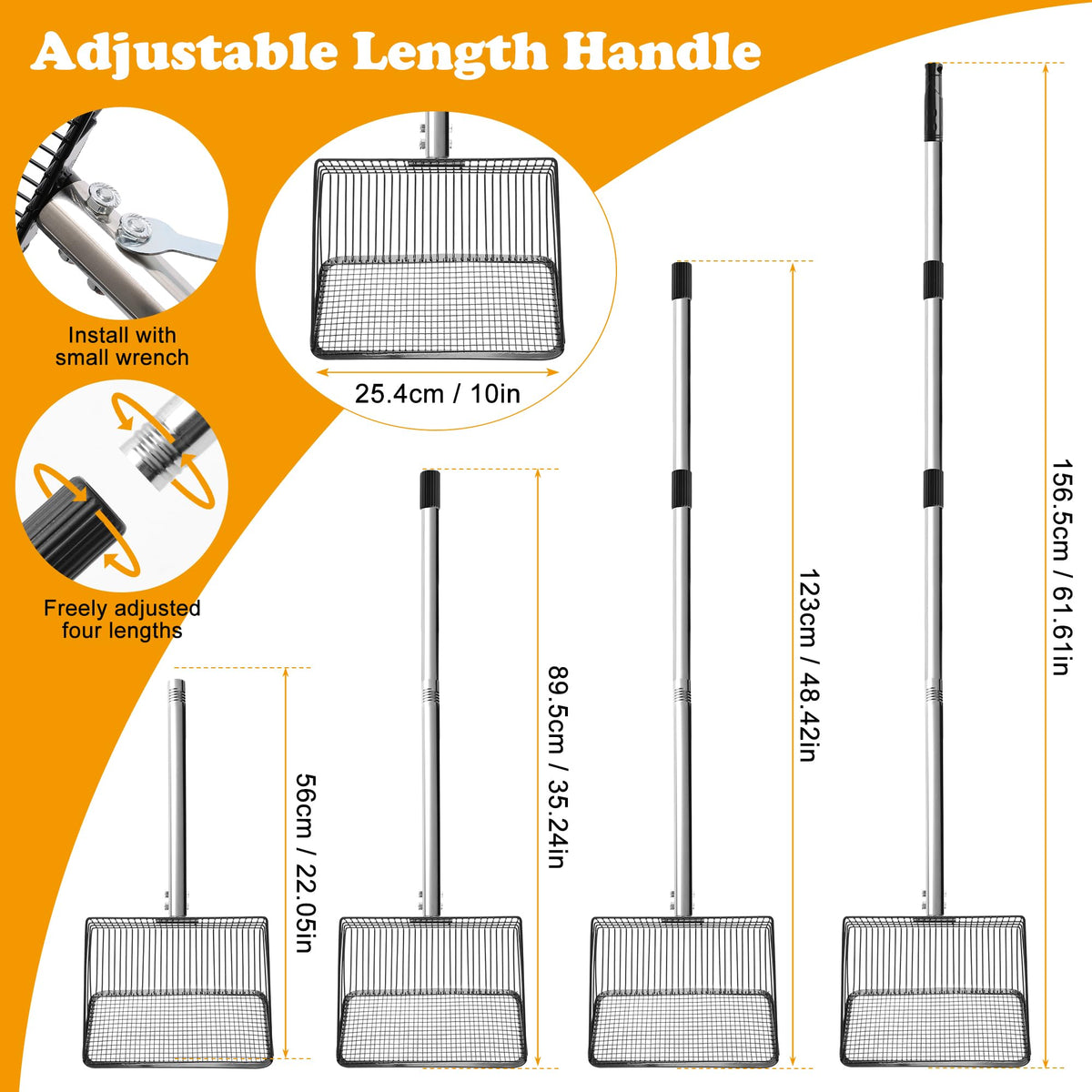 Solaradgy stainless steel handle and carbon steel scoop resist rust