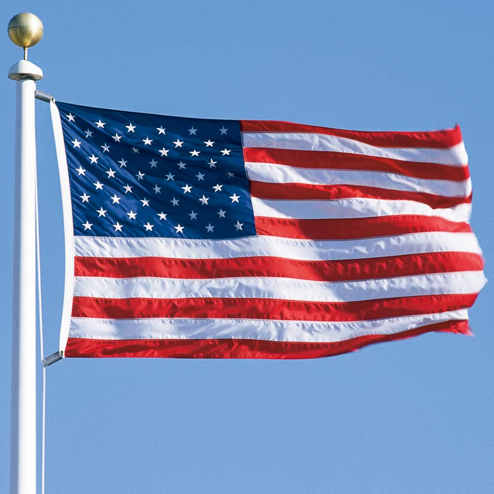 SolarStar flag with embroidered stars for durable outdoor display.
