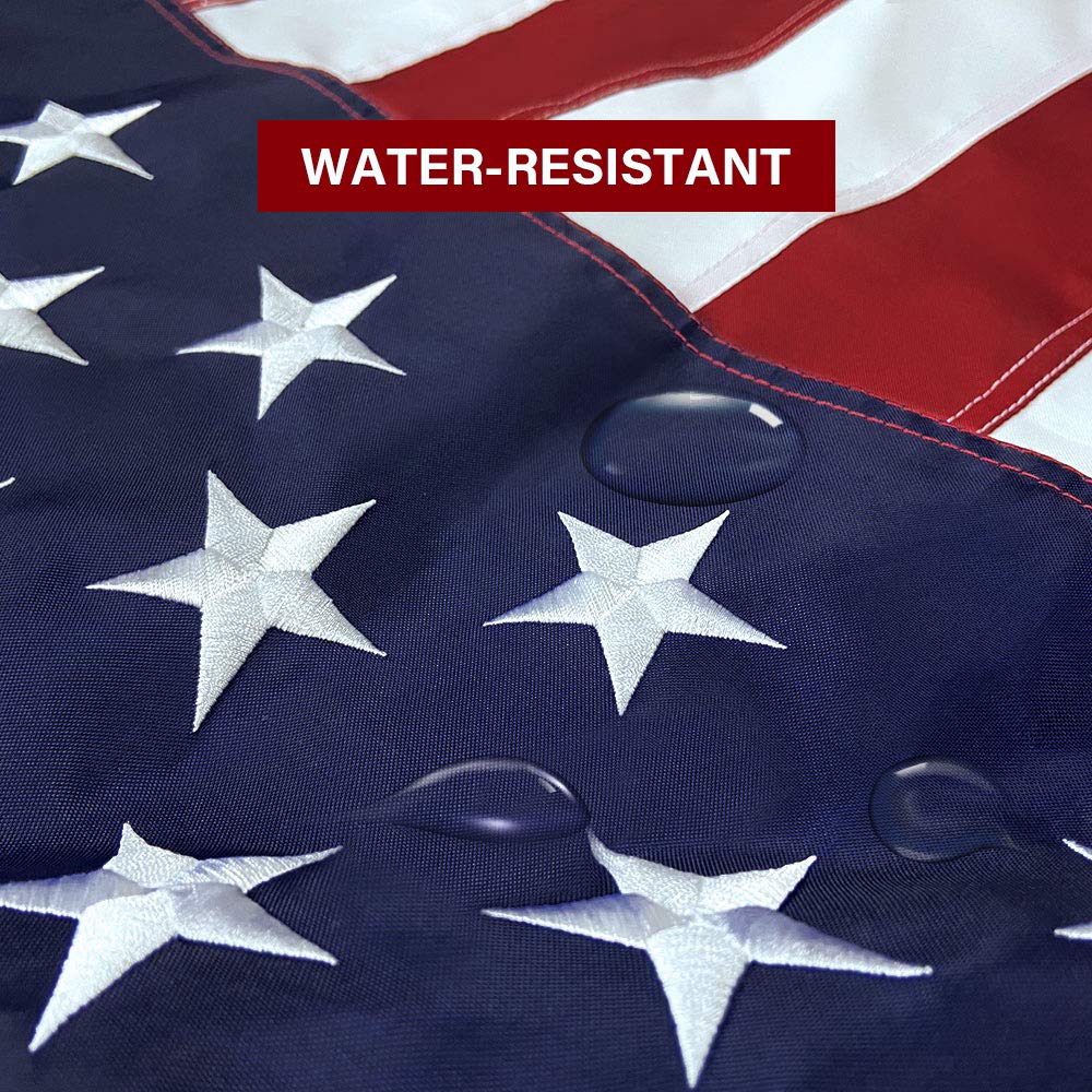 SolarStar American Flag 10x15ft on durable polyester fabric with vibrant colors.