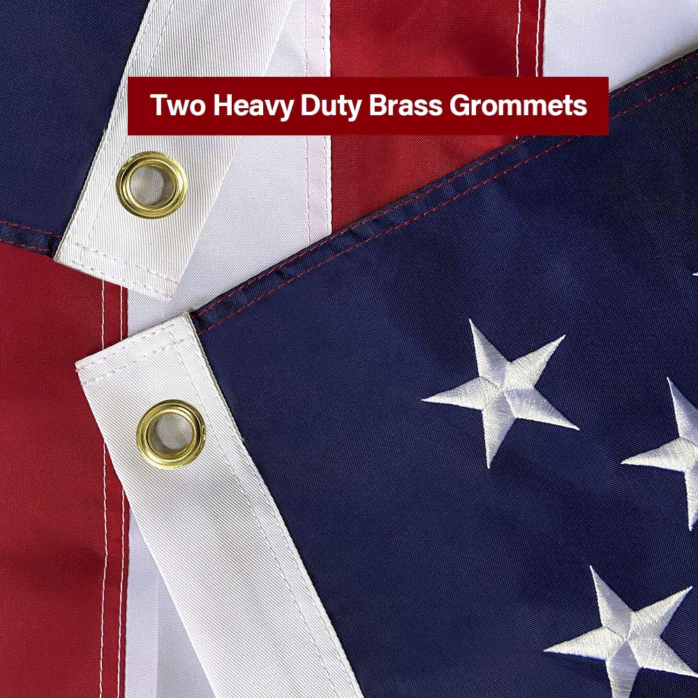 SolarStar flag with brass grommets for sturdy, easy hanging on any pole.
