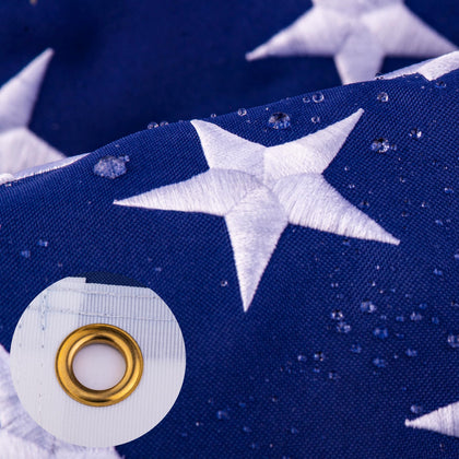 SolarStar American flag with embroidered stars for durable daily outdoor display.