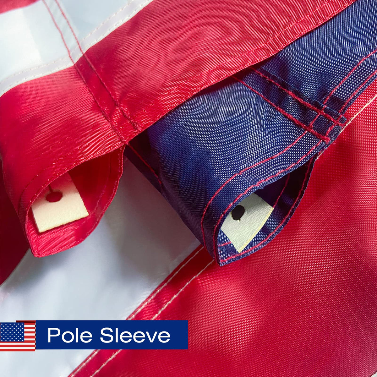 SolarStar embroidered stars flag with dense stitching for lasting display