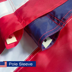 SolarStar embroidered stars flag with dense stitching for lasting display