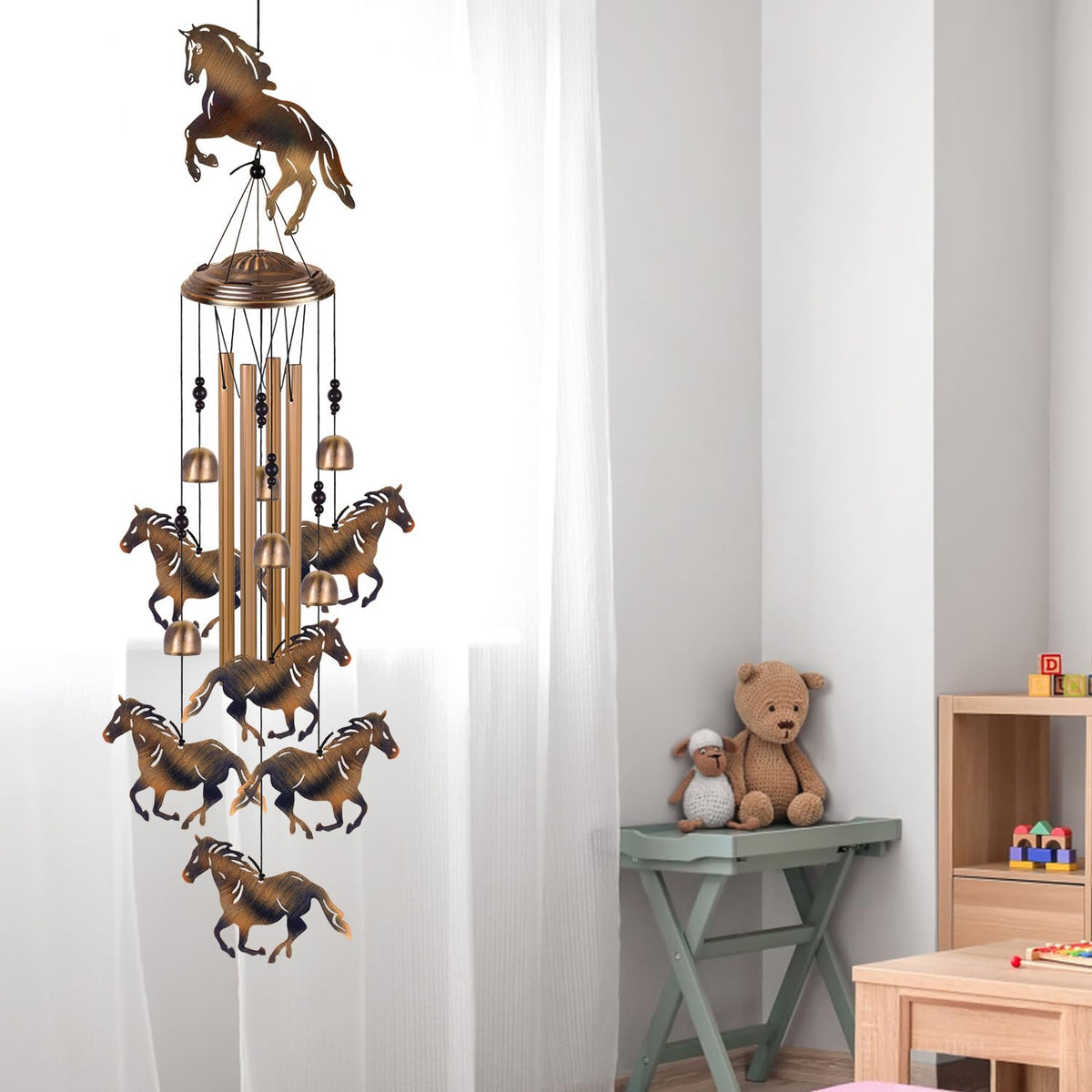 Solawindchime bronze horses wind chimes a thoughtful gift for decor