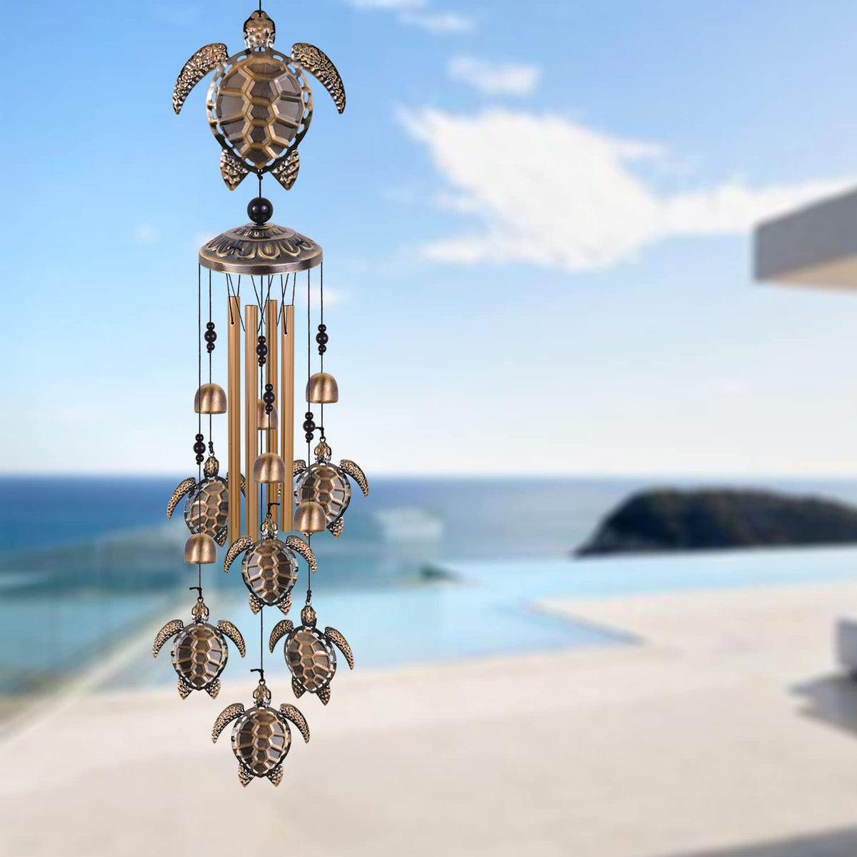 Solawindchime weatherproof wind chime withstands outdoor use year round.