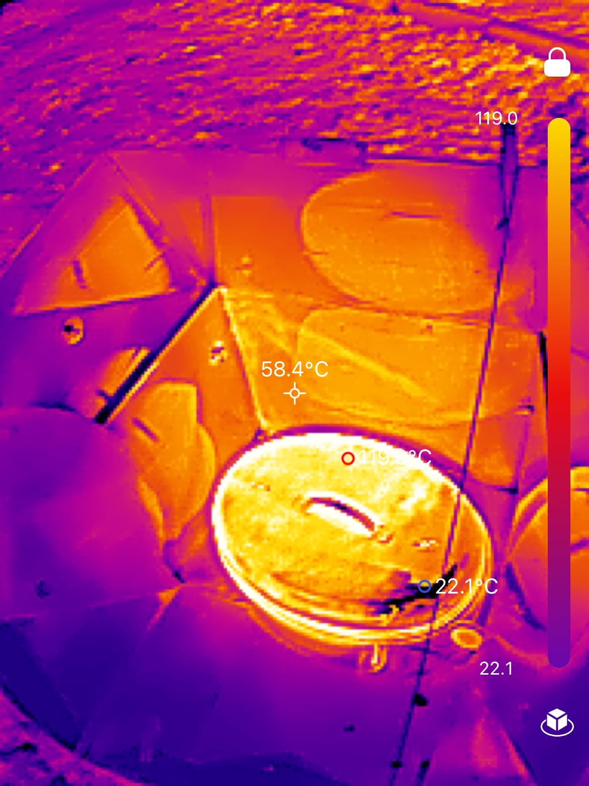 SolCook solar cooker with open lid ready for quick solar sessions.