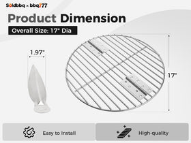 SoldBBQ Weber 22-1-2-inch One-Touch cleaning kit ready for installation.