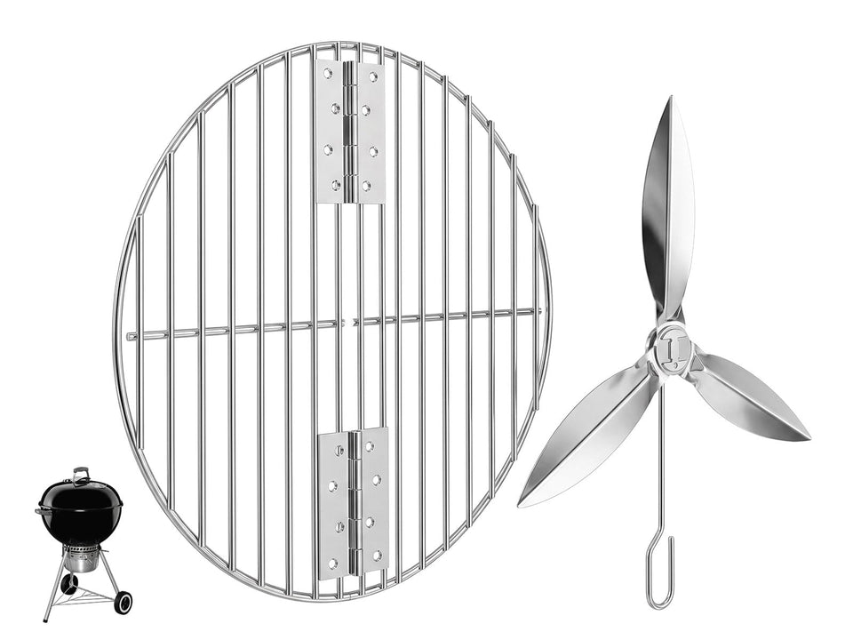 SoldBBQ Weber 22-inch grill grate close-up highlighting stainless steel durability.