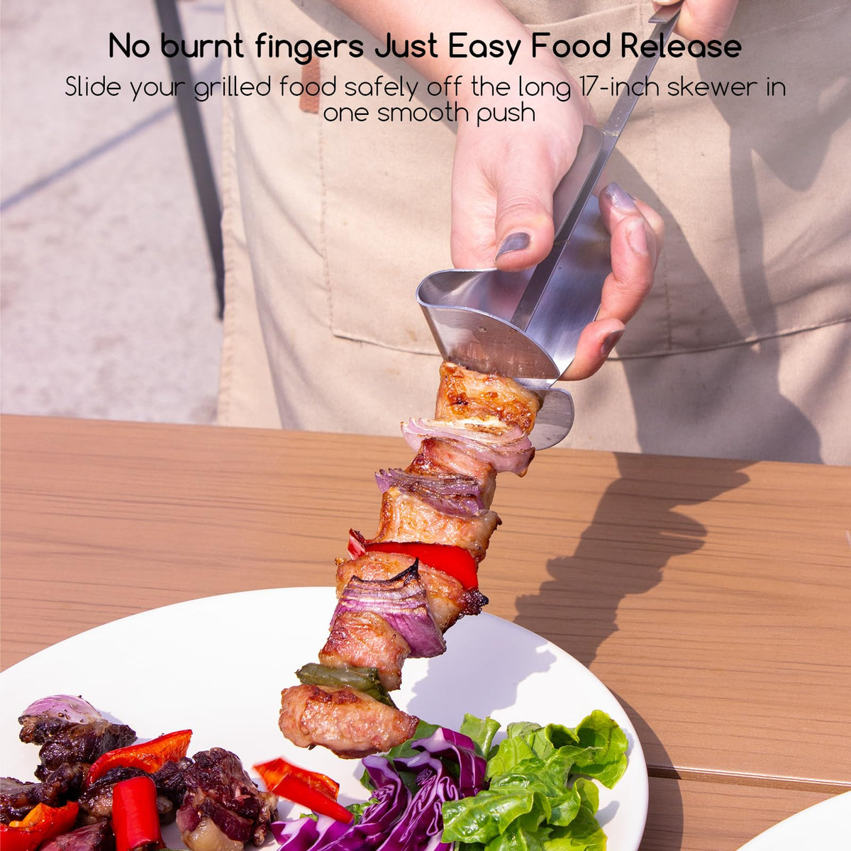 SOLEADER cool touch ergonomic handles provide secure grill control