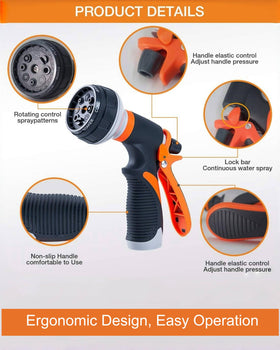 Solifo garden nozzle extended-handle designed for ergonomic comfort during long sessions