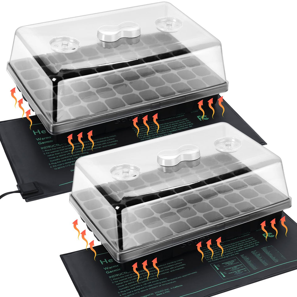 SOLIGT 2-set 60-cell seed starter trays for efficient seed propagation.