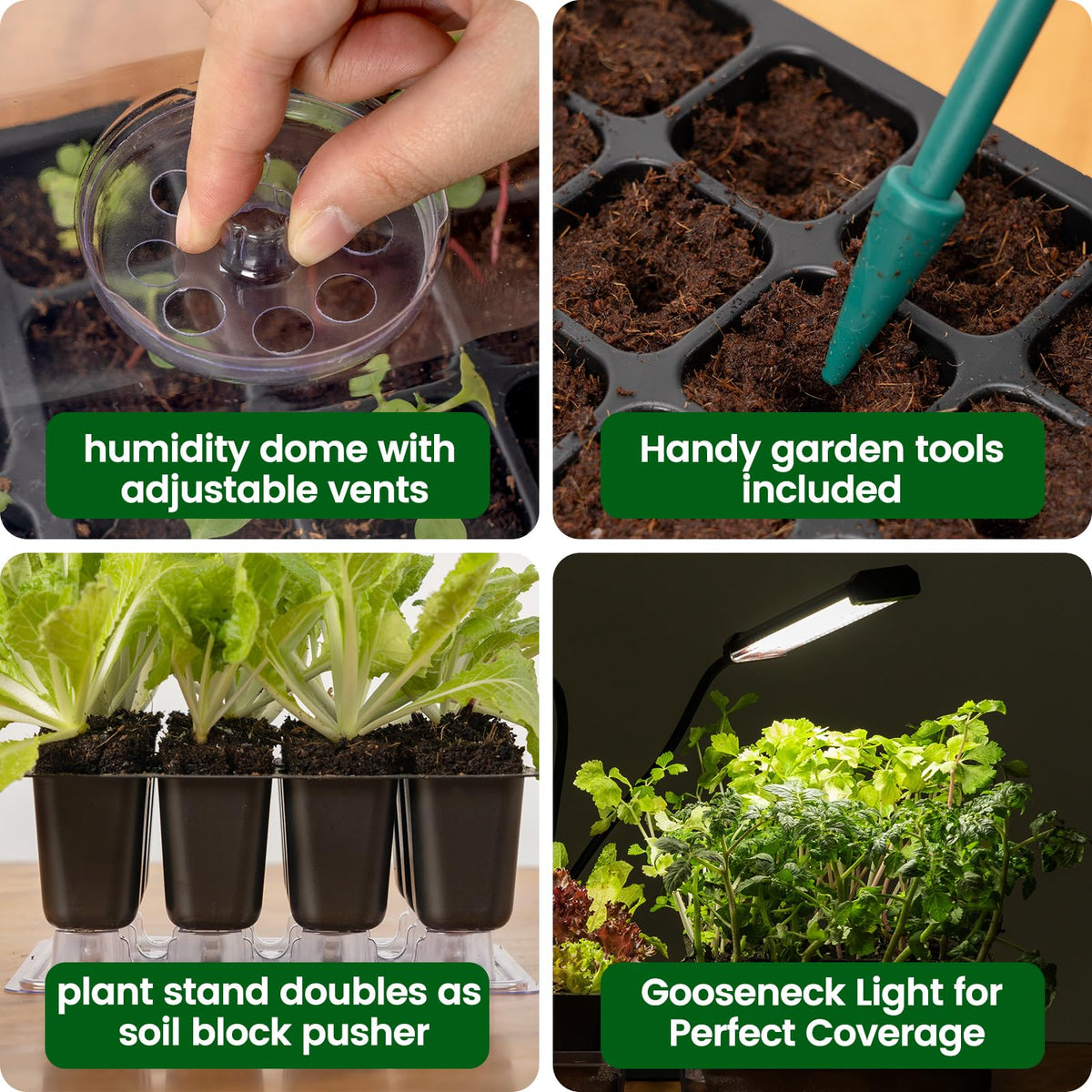 SOLIGT compact indoor seed starting station fits small spaces