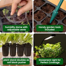 SOLIGT compact indoor seed starting station fits small spaces