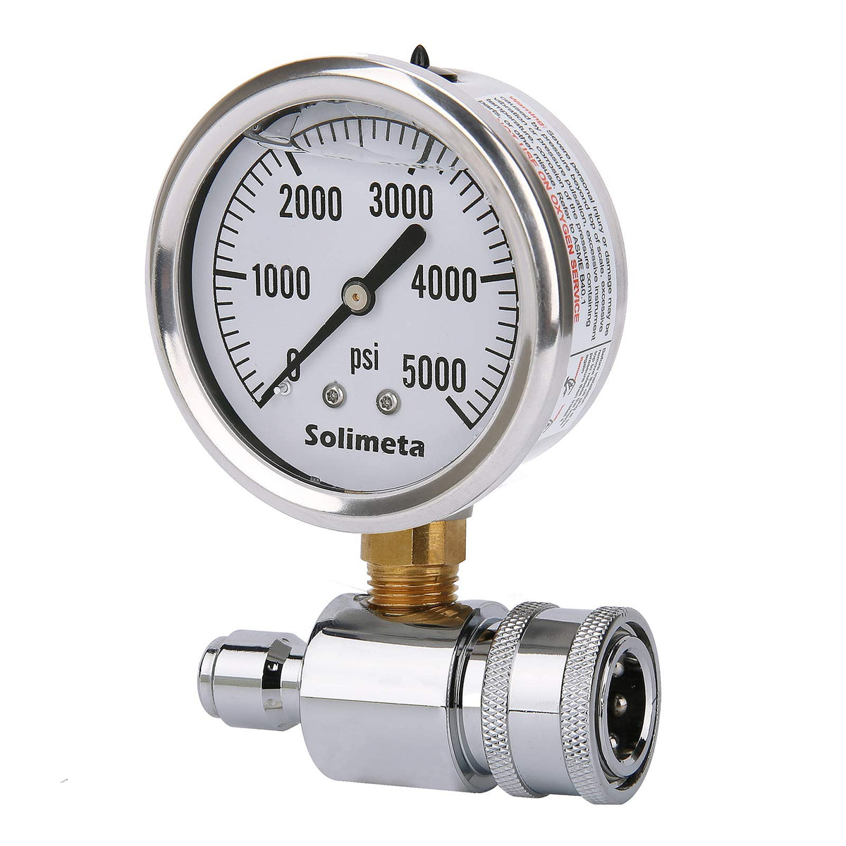 Solimeta gauge with large dial for quick readability.