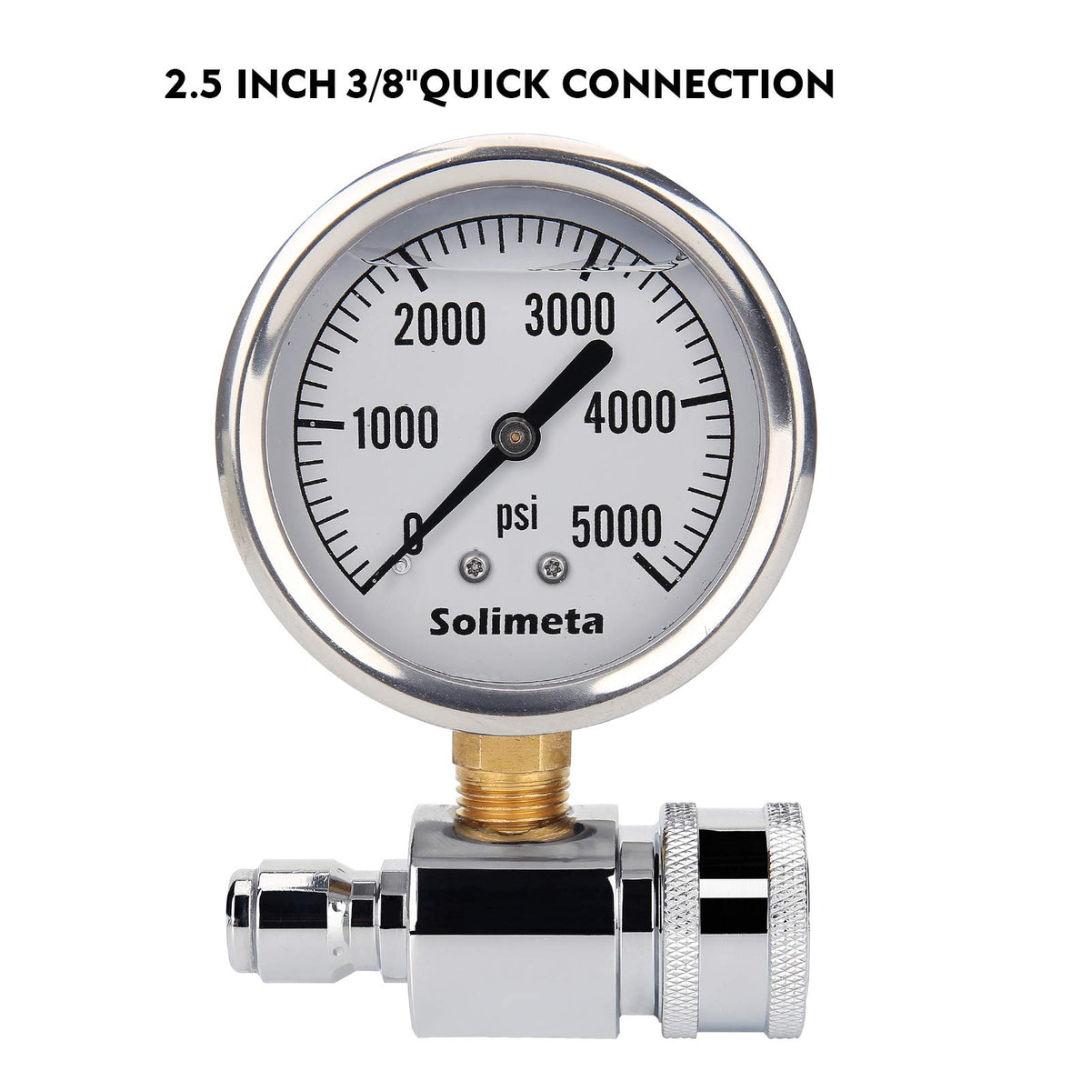 Solimeta stainless steel case and brass internals for durability.