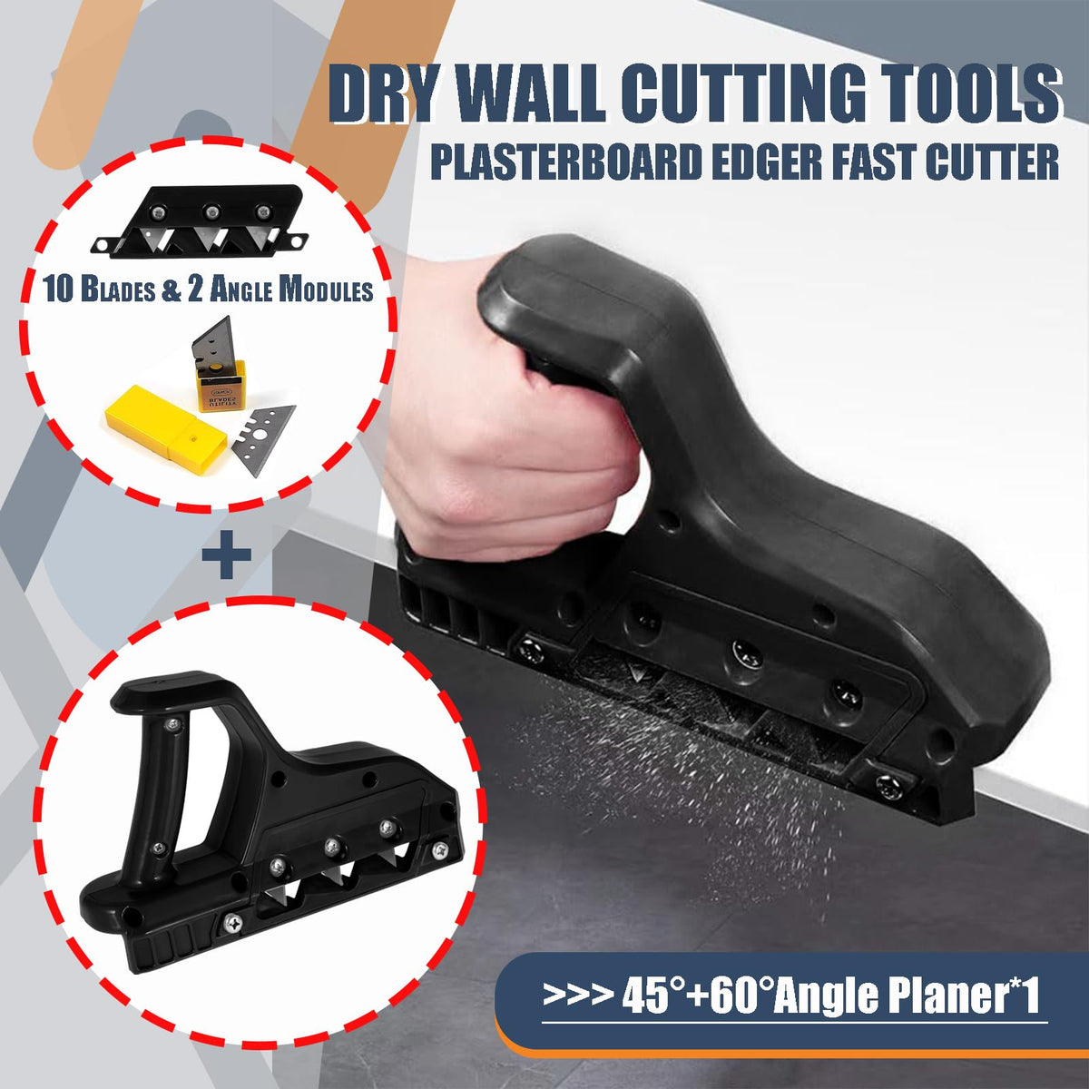 Solis Convene edge trimmer with ergonomic grip ensures neat drywall edges quickly.