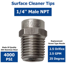 Solivede 25025 nozzle with 2.5 GPM flow for even coverage