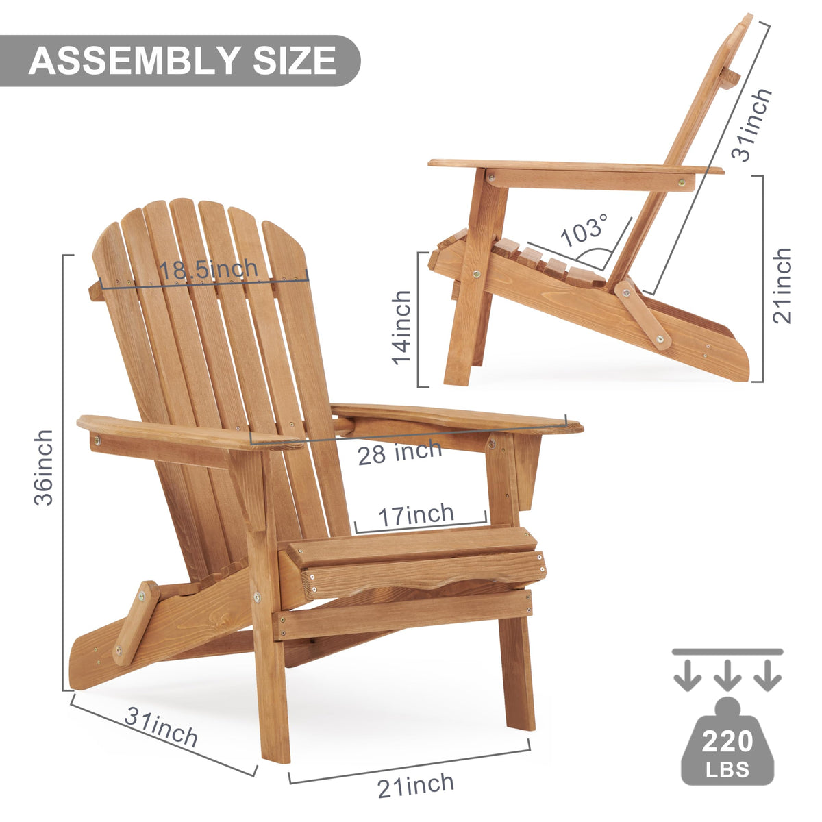 SoliWood Adirondack chair in garden setting for relaxing outdoor moments