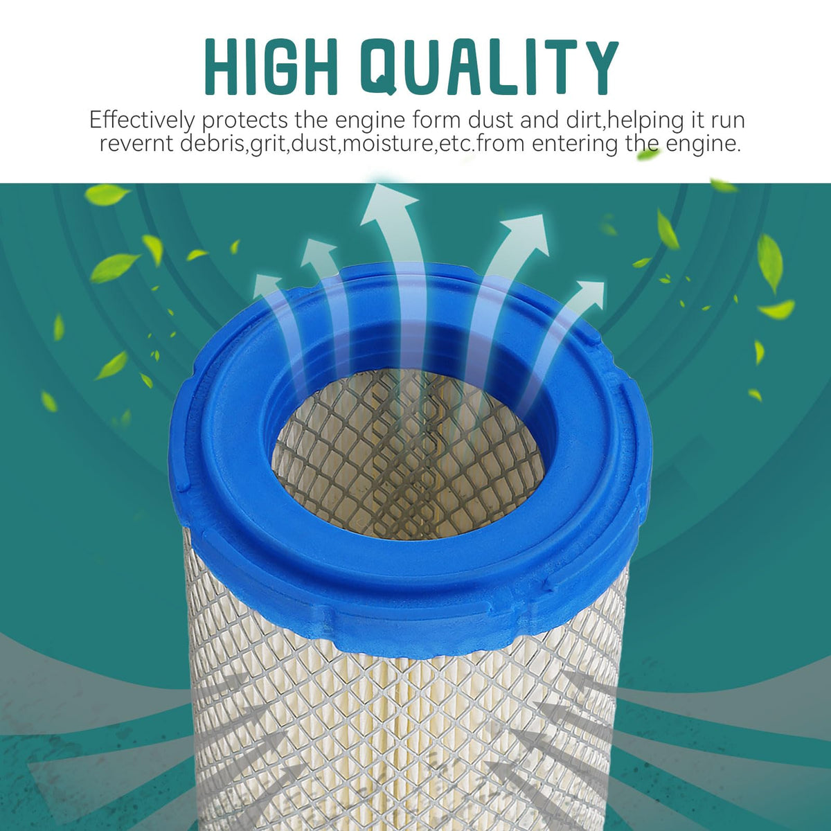 SOLLON outer air filter for Kohler 2508301-S blocks dust efficiently