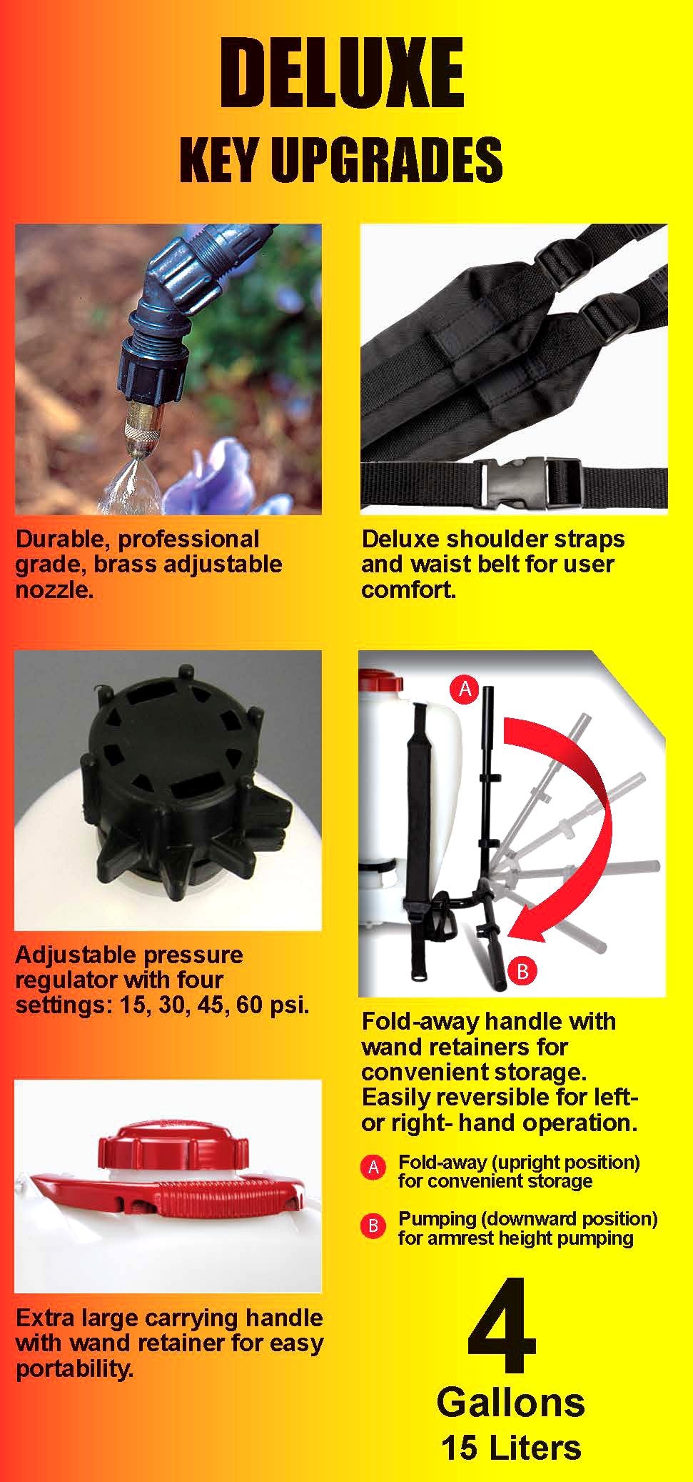 SOLO 425-Deluxe adjustable pressure for precise spraying on trees and shrubs.