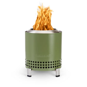 Solo Stove Mesa XL smokeless tabletop fire pit shown in a cozy outdoor setting for smokeless warmth