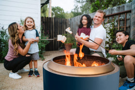 Solo Stove Yukon 2.0 easy-clean base plate after use.