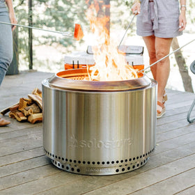 Solo Stove Yukon 27-inch diameter offers room for 6+ guests and extended flames.