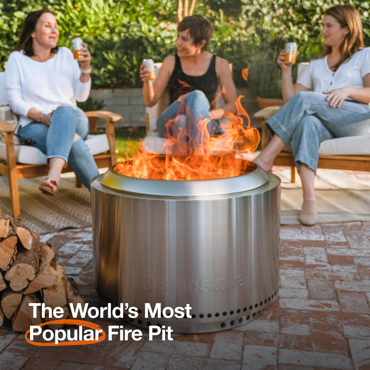 Solo Stove Yukon 304 stainless steel body resists corrosion for durable outdoor use.