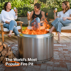 Solo Stove Yukon 304 stainless steel body resists corrosion for durable outdoor use.