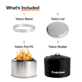 Solo Stove Yukon stand provides stability on uneven surfaces during outdoor sessions.