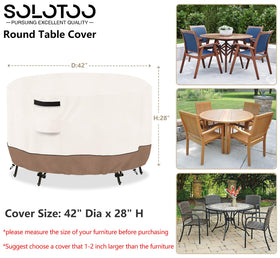 SoloToo 42-inch round table cover designed for standard round tables.