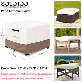 SoloToo ottoman cover adjustable buckles ensures snug fit during windy days.