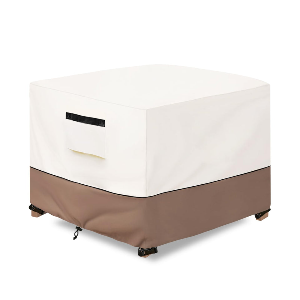SoloToo patio ottoman cover waterproof protects outdoor furniture from rain and sun.