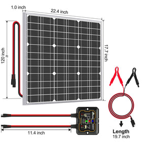 SOLPERK all-in-one package includes panel, controller, and cables