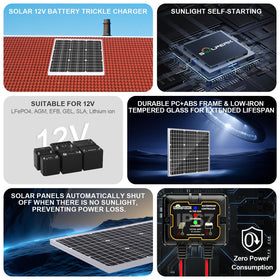 SOLPERK 50W MPPT controller close-up with waterproof design