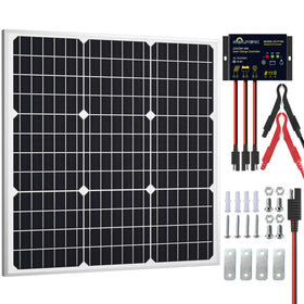 SOLPERK 50W solar panel for 12V battery maintenance on boats and RVs