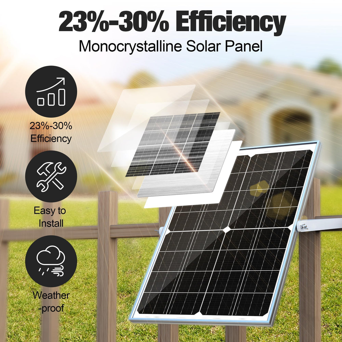 SOLPERK adjustable installation bracket enables flexible angle positioning.