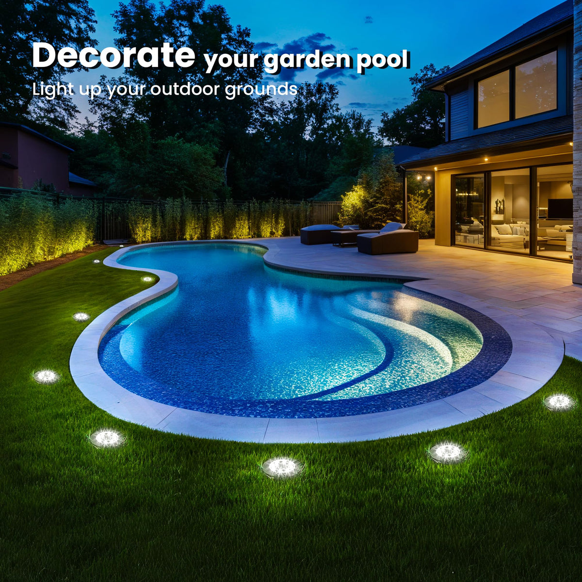 SOLPEX easy-install above-ground pool light enables quick setup.