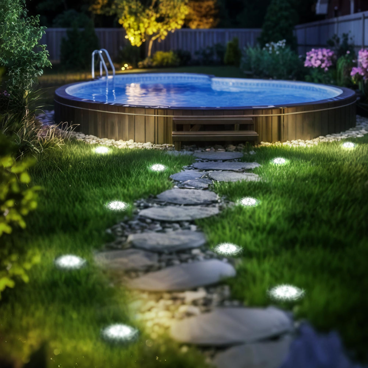 SOLPEX waterproof pool lights resist rain and splashes for worry-free use.