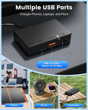 SOLUPUP 100W lightweight design ideal for backpacking and travel.