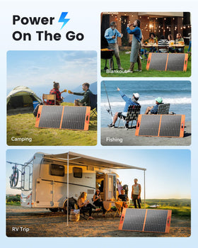 SOLUPUP 100W suited for RV trips and boating adventures outdoors.