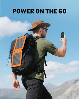 SOLUPUP IPX5 waterproof rating shown on the panel